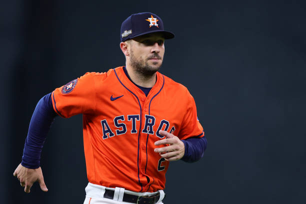  Alex Bregman #2 of the Houston Astros warms up prior to playing the Detroit