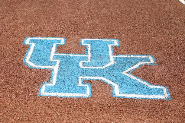 A general view of a Kentucky Wildcats logo during the 2024 SEC Baseball Tourname