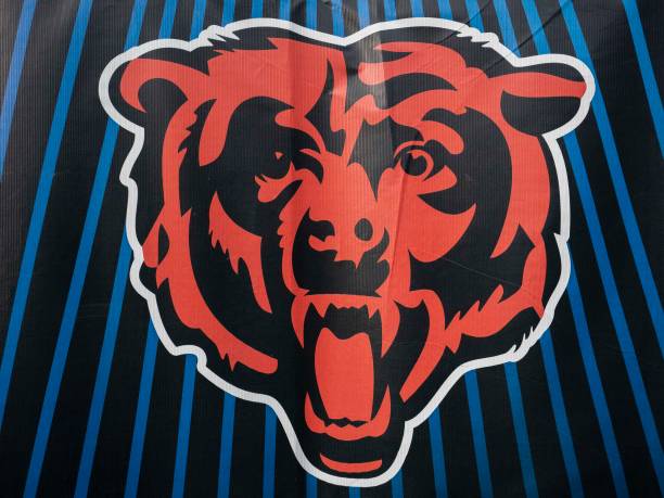 The Chicago Bears logo is pictured before a regular